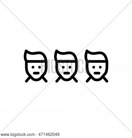 Black Line Icon For Emotions Indoctrination Reverie Affections Sentiments Face Evaluation Expression