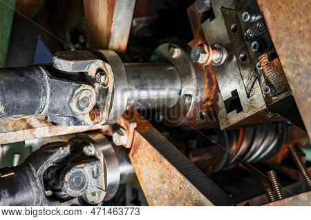 The Working Area Of Cnc Multiform Spring Coiling Machine Close Up
