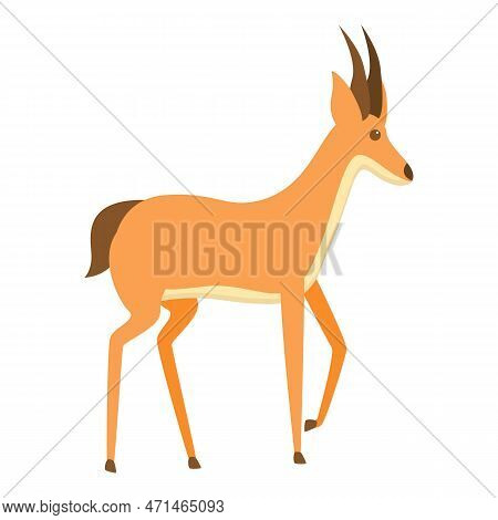 Springbok Gazelle Icon. Cartoon Of Springbok Gazelle Icon For Web Design Isolated On White Backgroun