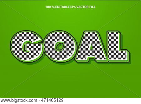 Editable Text Effect - Goal Of The Week 3d Template Style Premium Vecto