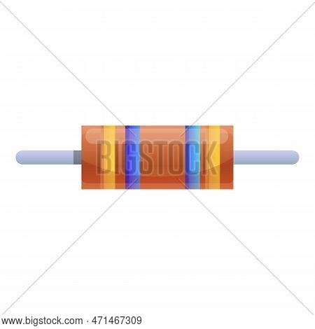 Static Capacitor Icon. Cartoon Of Static Capacitor Icon For Web Design Isolated On White Background