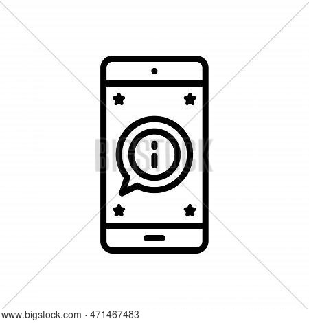Black Line Icon For Important Vital Crucial Foremost Speech Bubble Attention Sign Priority Message
