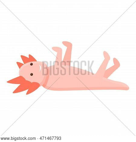 Playing Axolotl Icon. Cartoon Of Playing Axolotl Icon For Web Design Isolated On White Background