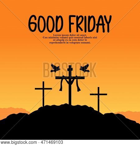 Christian Celebration Day Of Good Friday Vector Art