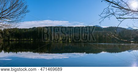A Sunny Winter Day At Lake Tuettensee