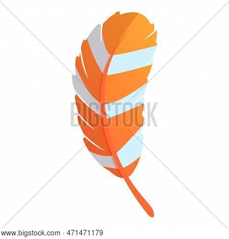 Plumage Feather Icon. Cartoon Of Plumage Feather Icon For Web Design Isolated On White Background
