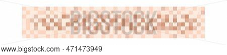 Censor Blur Effect Texture. Skin Tone Colored Pixel Mosaic Pattern To Hide Face, Body, Text Or Anoth