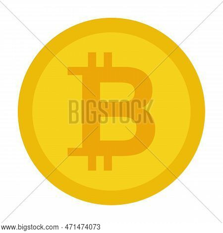 Bitcoin Icon. A Representative Of Virtual Currency And Crypto Assets. Editable Vector.