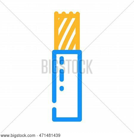 Flame Retardant Low Smoke Halogen Cable Color Icon Vector Illustration