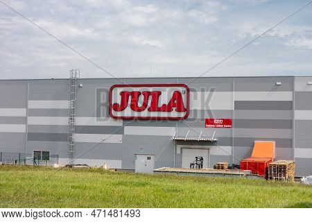 Gliwice, Poland - July 29, 2022: Jula Storehouse Where Furniture, Electronics, And Appliances Is Sol