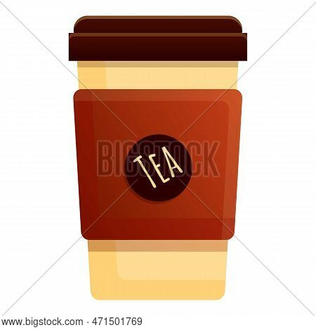 To Go Tea Cup Icon. Cartoon Of To Go Tea Cup Icon For Web Design Isolated On White Background
