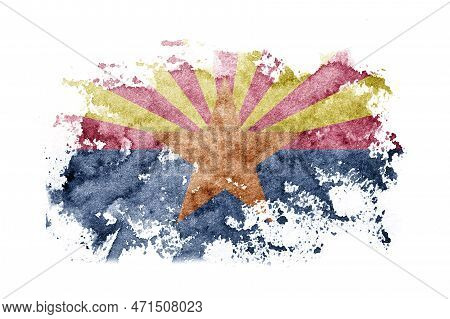 United States Of America, America, Us, Usa, American, Arizona, Arizonan Flag Background Painted On W
