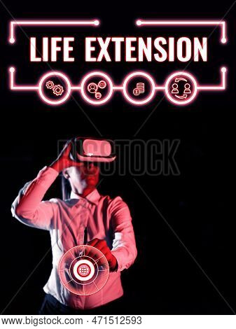 Inspiration Showing Sign Life Extension. Word For Able To Continue Working For Longer Than Others Of