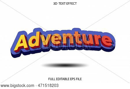Adventure 3d Text Effect And Editable Text Effect With Leaf Illustration