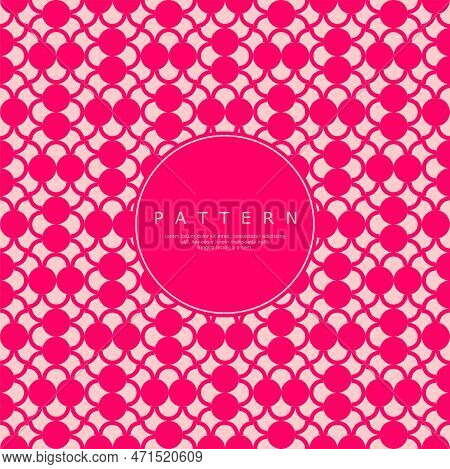 Feminime Circle Connection Line Abstract Seamless Pattern.rounded Repeat Pattern