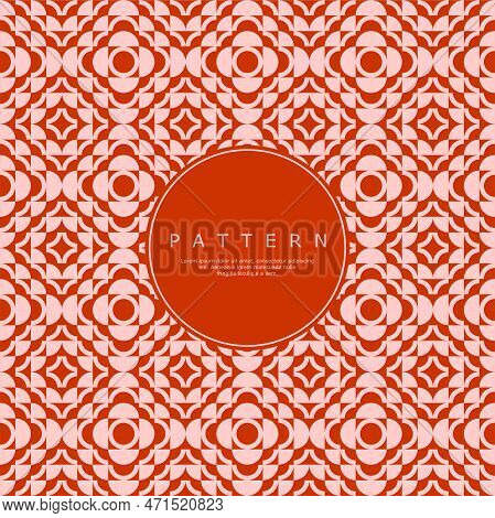 Stylish Circle Flower Abstract Seamless Pattern. Modern Round Bloom Pattern.
