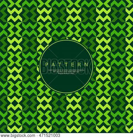 Simple Green Stripe Wave Line Abstract Seamless Pattern. Arrow Lines Pattern.
