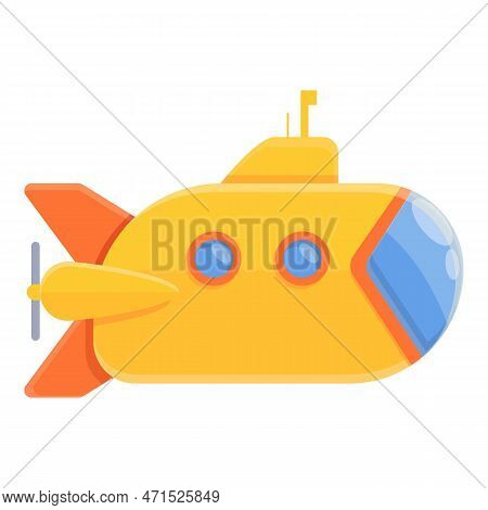 Ocean Bathyscaphe Icon. Cartoon Of Ocean Bathyscaphe Icon For Web Design Isolated On White Backgroun