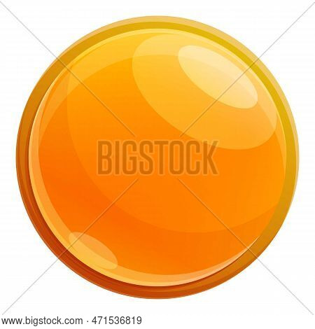 Canola Oil Pill Icon. Cartoon Of Canola Oil Pill Icon For Web Design Isolated On White Background