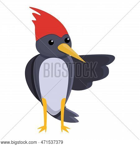 Woodpecker Show Icon. Cartoon Of Woodpecker Show Icon For Web Design Isolated On White Background