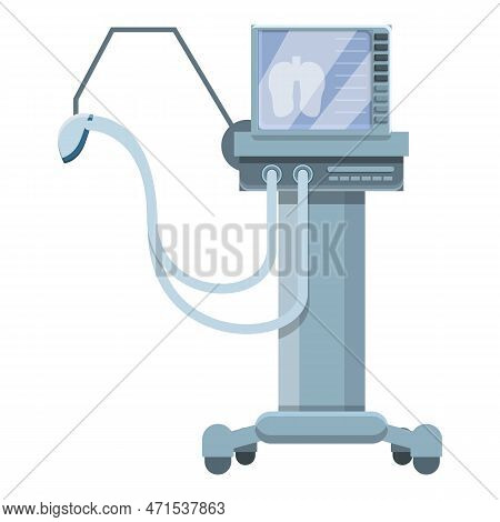 Health Ventilator Medical Machine Icon. Cartoon Of Health Ventilator Medical Machine Icon For Web De