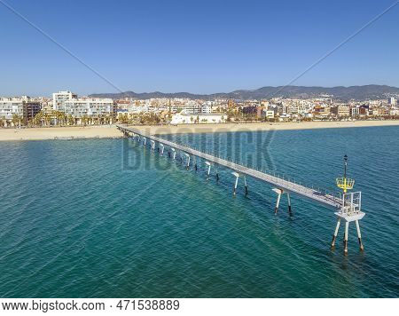 Bridge Oil - Pont Del Petroli, Badalona, Spain, A Place For Walking Over The Sea