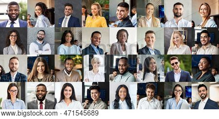 Set Of Successful Young Business Men And Women