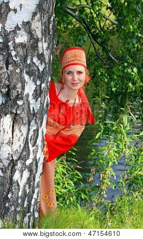Portret młodej kobiety, piękne