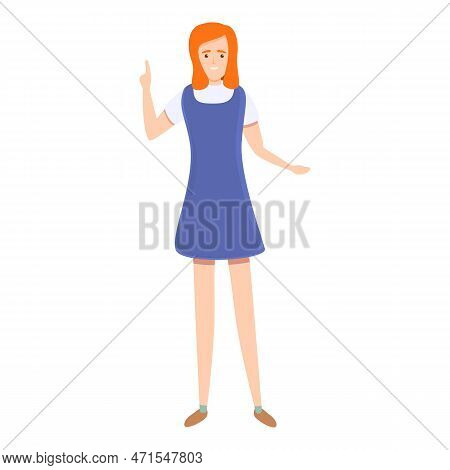 Girl Uniform Dress Icon. Cartoon Of Girl Uniform Dress Icon For Web Design Isolated On White Backgro