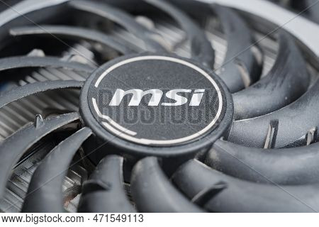 Msi. Amd Graphics Card. Device Displays On Monitor All Actions In Computer.