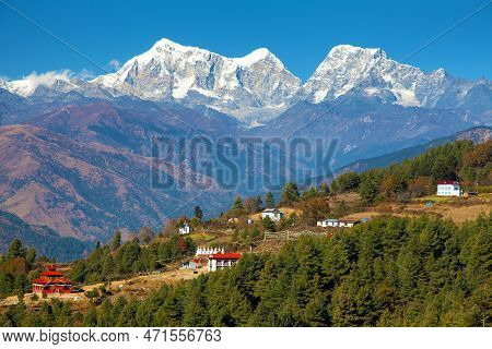 Za-sa Or Zasa Monastery Near Salleri Vilage And Himalayas Mountains, Solukhumbu, Nepal