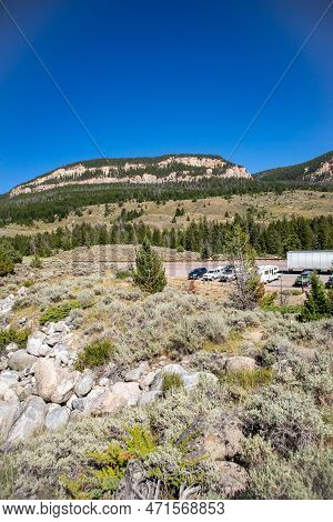 Bighorn National Forrest In Wyoming On Highway 16 With Limber Pine (pinus Flexilis) Growing In The R