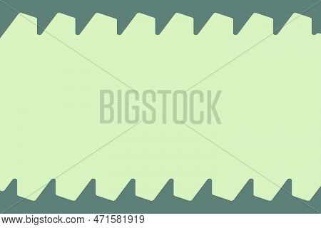 Abstract Frame In Trendy Spring Green Colors With Decorative Triangular Elements. Copyspase. Eps
