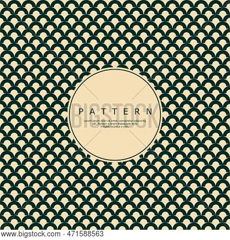 Simple Vertical Semi Circle Line Abstract Seamless Pattern. Round Stripe Pattern