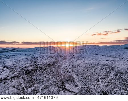 Aerial View Of The Gartan Mountain, County Donegal - Ireland