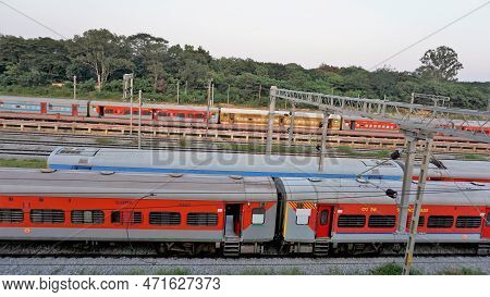 Bangalore,karnataka,india-october 26 2022: Interior Architecture Of Within The Pemises Of Sir M Visv