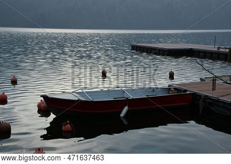 Italy, Trentino Alto Adige: Foreshortening Of Levico Lake.