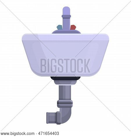 Bathroom Sewerage Icon. Cartoon Of Bathroom Sewerage Icon For Web Design Isolated On White Backgroun