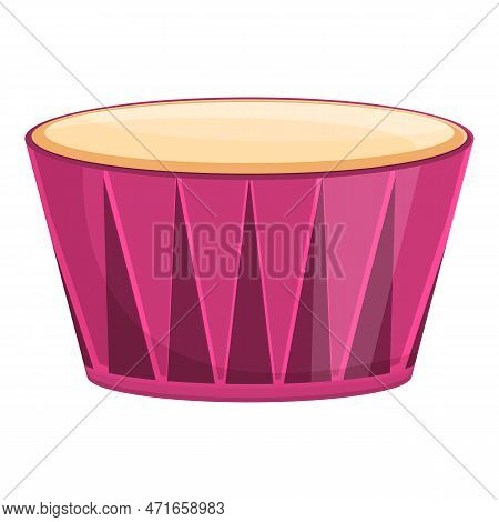 Drum Instrument Icon. Cartoon Of Drum Instrument Icon For Web Design Isolated On White Background