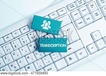 Conceptual Caption Transcription. Business Showcase Written Or Printed Version Of Something Hard Cop