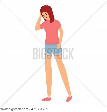 Dislike Woman Icon. Cartoon Of Dislike Woman Icon For Web Design Isolated On White Background