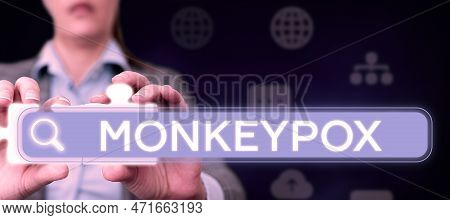 Inspiration Showing Sign Monkeypox. Business Idea Poxvirus Of Africa Caused By Chiefly In Wild Roden