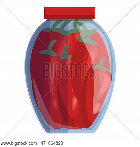 Pickled Peppers Icon. Cartoon Of Pickled Peppers Icon For Web Design Isolated On White Background