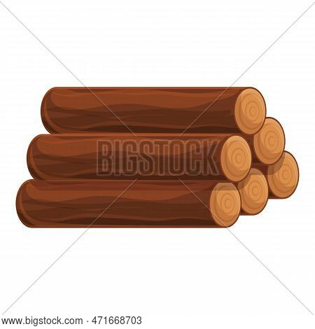 Wood For Paper Icon. Cartoon Of Wood For Paper Icon For Web Design Isolated On White Background