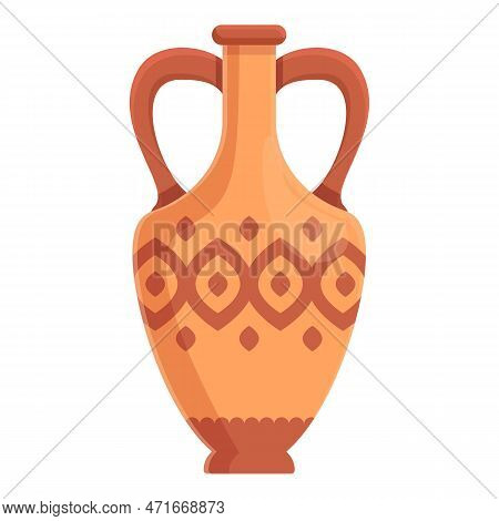 Amphora Perthenon Icon. Cartoon Of Amphora Perthenon Icon For Web Design Isolated On White Backgroun