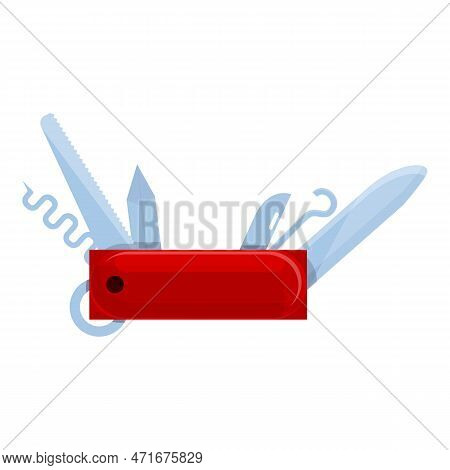 Camping Multitool Icon. Cartoon Of Camping Multitool Icon For Web Design Isolated On White Backgroun