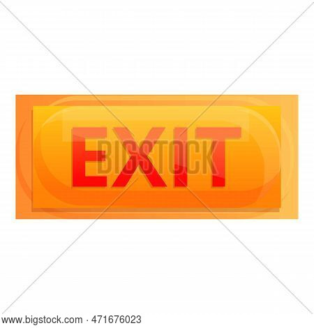 Exit Button Interface Icon. Cartoon Of Exit Button Interface Icon For Web Design Isolated On White B