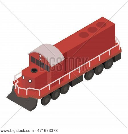 Diesel Train Icon. Isometric Of Diesel Train Icon For Web Design Isolated On White Background