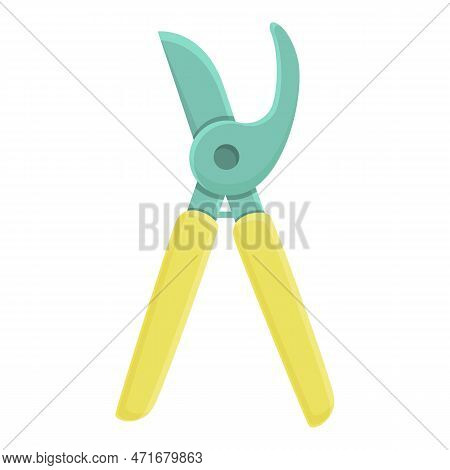 Greenery Secateurs Icon. Cartoon Of Greenery Secateurs Icon For Web Design Isolated On White Backgro