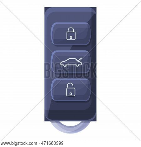 Driver Smart Car Key Icon. Cartoon Of Driver Smart Car Key Icon For Web Design Isolated On White Bac